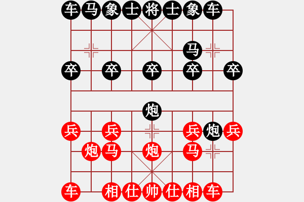 象棋棋譜圖片：123456[3243085779] -VS- 象棋棋緣[805369245] - 步數(shù)：10 