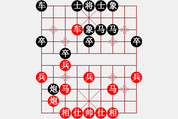 象棋棋譜圖片：龍王爺[499059472] -VS- 反方向的鐘[41446075] - 步數(shù)：30 