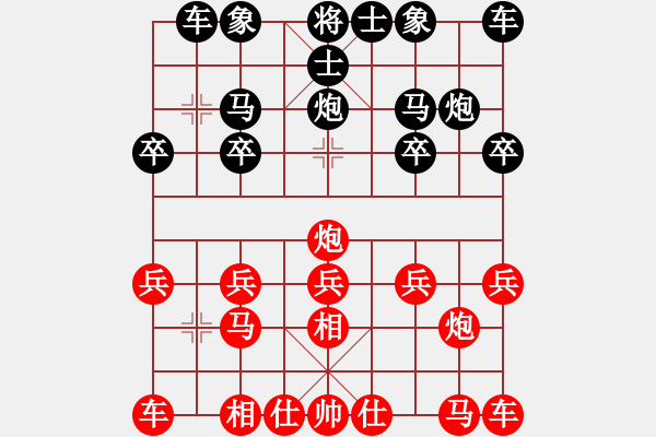 象棋棋譜圖片：在他心稱王[1964771720] -VS- 橫才俊儒[292832991] - 步數(shù)：10 