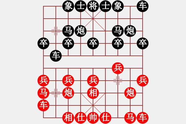 象棋棋譜圖片：密山過宮炮(7段)-負-dfff(6段) - 步數(shù)：10 