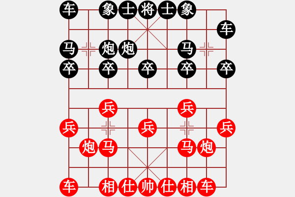 象棋棋譜圖片：徐向海對楊正義（仙人指路對士角炮或過宮炮） - 步數(shù)：10 