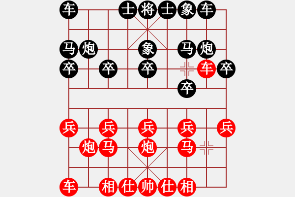 象棋棋譜圖片：中炮對(duì)屏風(fēng)馬飛右象(紅勝） - 步數(shù)：10 