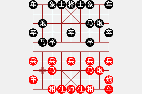 象棋棋譜圖片：起馬對(duì)進(jìn)７卒（黑勝） - 步數(shù)：10 