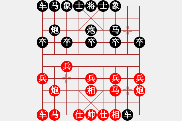 象棋棋譜圖片：葬心紅和夜孤寒1號(hào)〖仙人指路對(duì)中炮〗 - 步數(shù)：10 