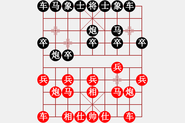 象棋棋譜圖片：段飛勇 先和 姜曉 - 步數(shù)：10 