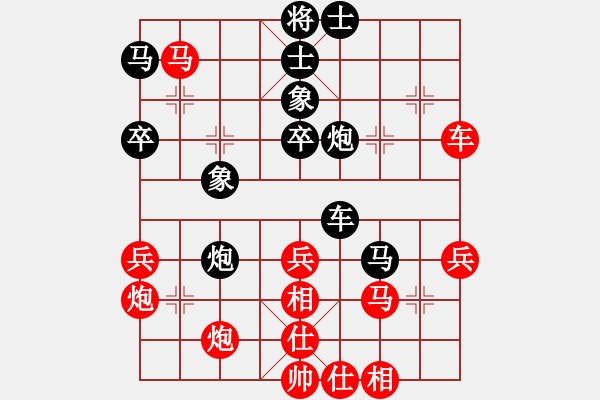 象棋棋谱图片：中炮过河车互进七兵对屏风马左马盘河 红七路马 问情(地煞)-胜-弥勒佛主(风魔) - 步数：50 