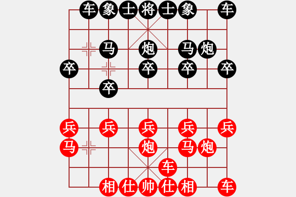 象棋棋譜圖片：中炮直車進(jìn)三兵對單提馬橫車5馬八進(jìn)七 - 步數(shù)：10 