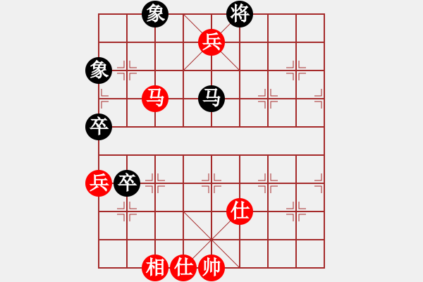 象棋棋譜圖片：仙人指路對(duì)過宮炮 （紅進(jìn)馬 ）   象棋勢(shì)家(日帥)-和-鶴城之智者(9段) - 步數(shù)：100 