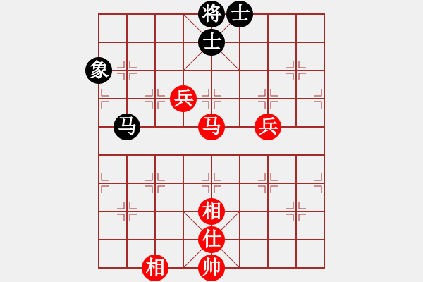 象棋棋譜圖片：我是畜生豬(8段)-和-相逢成朋友(5段) - 步數(shù)：100 