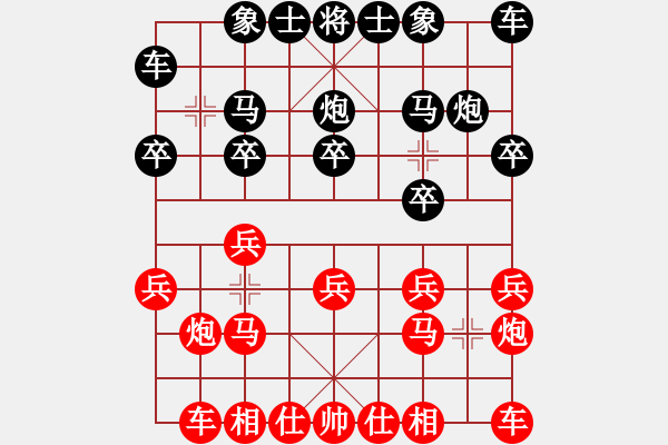 象棋棋譜圖片：高歌[1106571213] -VS- 橫才俊儒[292832991] - 步數(shù)：10 