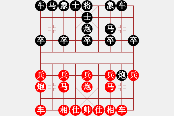 象棋棋譜圖片：★瀟湘棋帥★[紅] -VS- 有還是沒有啊[黑] - 步數(shù)：10 