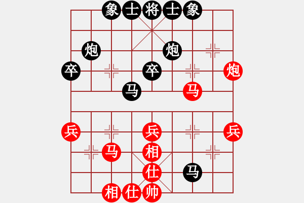 象棋棋譜圖片：馬來(lái)西亞象棋總會(huì) 張桂敏 負(fù) 印度尼西亞象棋總會(huì) Sugianingsih - 步數(shù)：40 