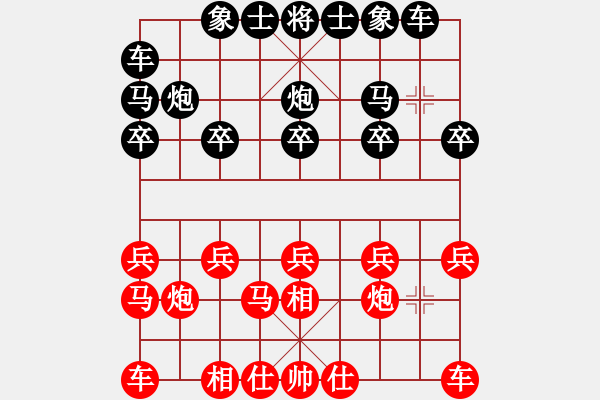 象棋棋譜圖片：A27 飛相對(duì)左中炮 2543 我負(fù) 2380 2403 16.4.22下的 - 步數(shù)：10 