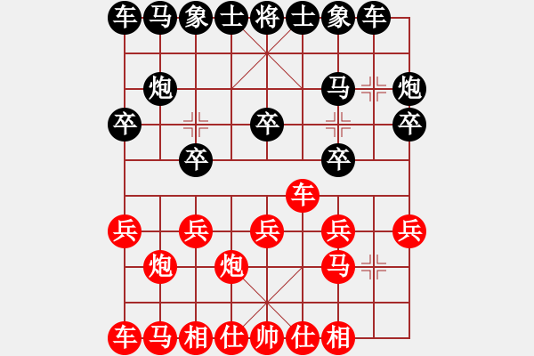 象棋棋譜圖片：5913局 A60-過宮炮局-天天AI選手 紅先和 小蟲引擎23層 - 步數：10 