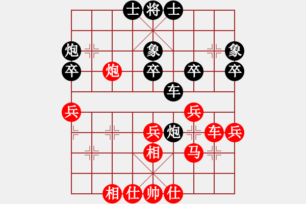 象棋棋譜圖片：負(fù)分太后 魚[紅] -VS- 草原之夜[黑](1) - 步數(shù)：40 