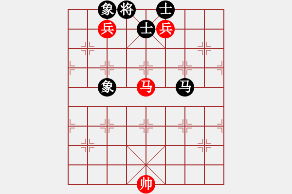 象棋棋譜圖片：《象棋實用殘局初階》076馬雙兵巧勝馬士象全 - 步數(shù)：0 