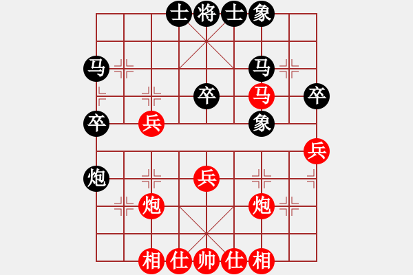 象棋棋譜圖片：中炮對(duì)屏風(fēng)馬不進(jìn)卒（QQ業(yè)五升業(yè)六評(píng)測對(duì)局）我先勝 - 步數(shù)：40 