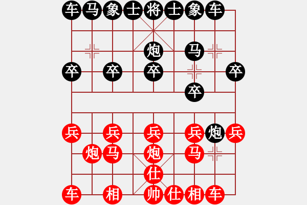 象棋棋譜圖片：我等你[紅] -VS- 負分太后 魚[黑](3) - 步數(shù)：10 