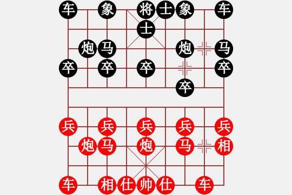 象棋棋谱图片：hunanqq(2段)-和-荣华长考(9段) - 步数：10 
