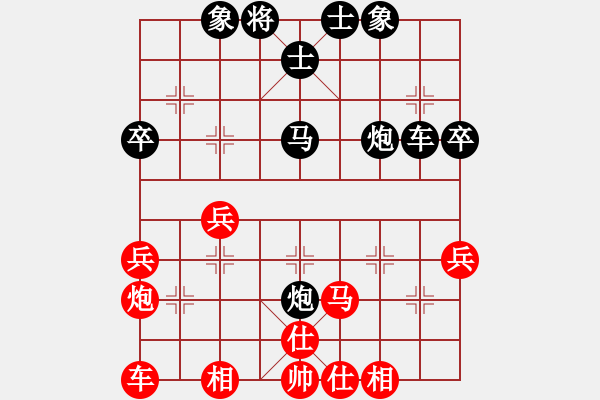 象棋棋譜圖片：榆次許銀川(7段)-和-游戲金鷹(人王) - 步數(shù)：40 