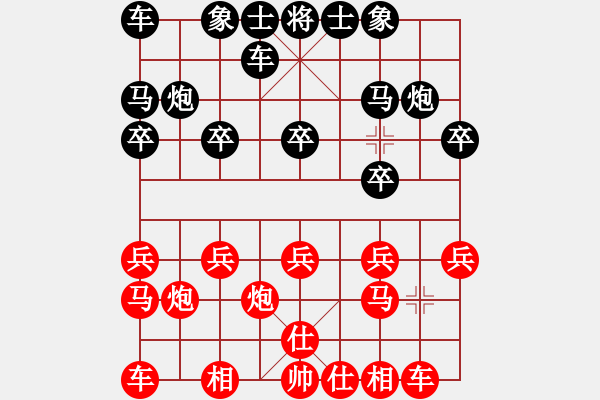 象棋棋譜圖片：騰迅 QQ 象棋棋力測(cè)試對(duì)局 上山虎 和 水能穿山繞林 - 步數(shù)：10 