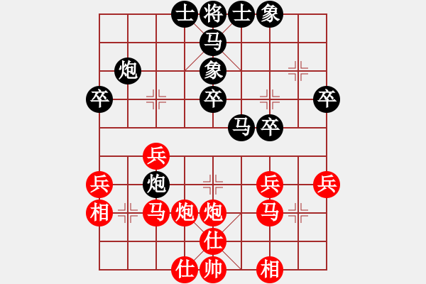 象棋棋譜圖片：2023.3.5.8中級(jí)場(chǎng)后勝五六對(duì)左炮封車 - 步數(shù)：30 