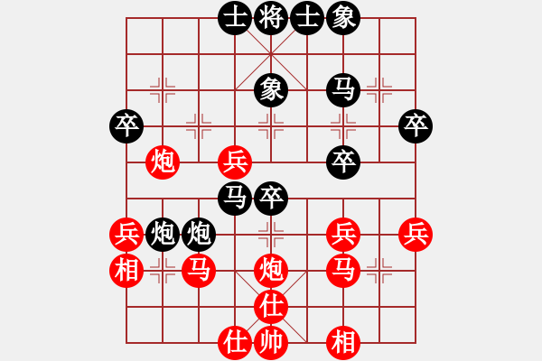 象棋棋譜圖片：2023.3.5.8中級(jí)場(chǎng)后勝五六對(duì)左炮封車 - 步數(shù)：40 