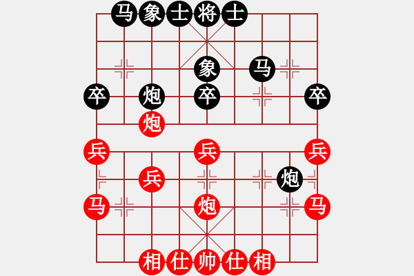 象棋棋谱图片：张申宏     先和 卜凤波     - 步数：40 