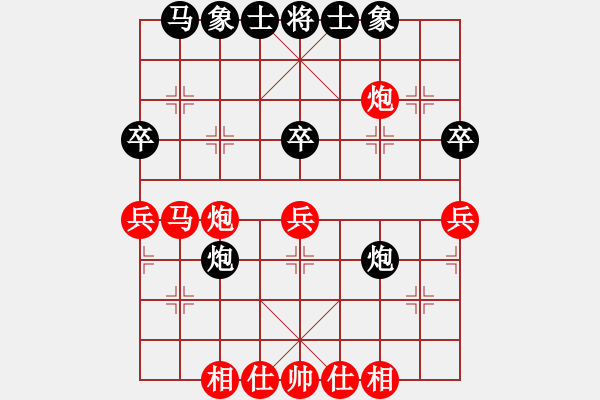 象棋棋谱图片：张申宏     先和 卜凤波     - 步数：50 