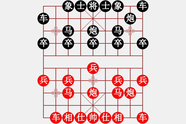 象棋棋譜圖片：練棋后手雷公炮對(duì)盤(pán)頭馬 - 步數(shù)：10 