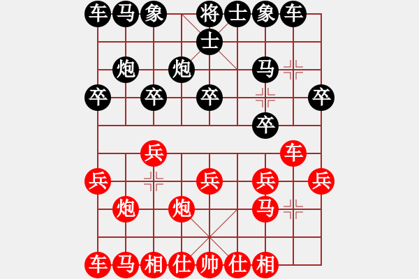 象棋棋譜圖片：老白_真人走棋！[紅] -VS- TVB1R[黑] - 步數(shù)：10 