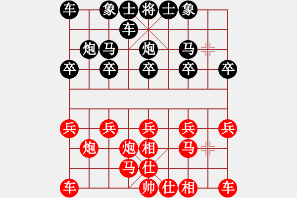 象棋棋譜圖片：中炮應(yīng)過宮炮（黑勝） - 步數(shù)：10 