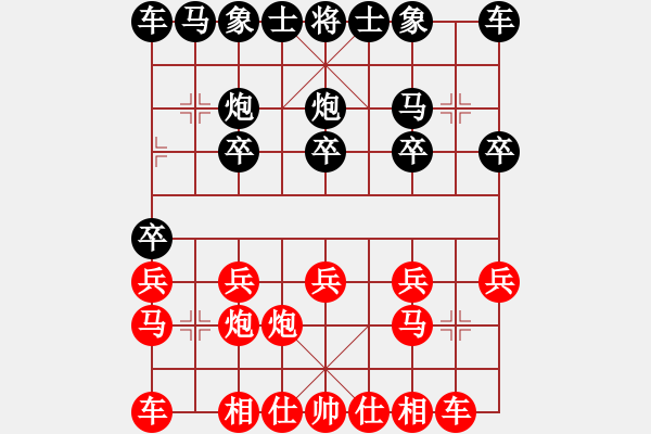 象棋棋譜圖片：很愛象棋(初級(jí))-勝-霸王別急(3級(jí)) - 步數(shù)：10 