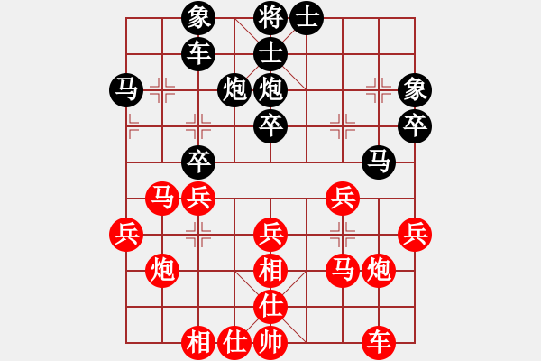 象棋棋譜圖片：遇上超級(jí)軟蛋：泥腿子趕場(chǎng)[紅] -VS- 偏鋒炮王[黑] - 步數(shù)：30 