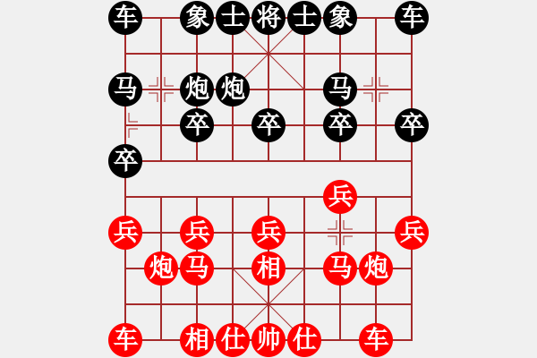 象棋棋譜圖片：飛相對過宮炮（QQ業(yè)五升業(yè)六評測）紅勝 - 步數(shù)：10 