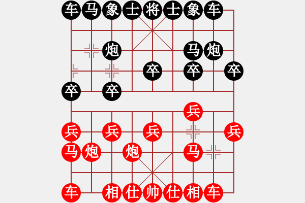 象棋棋譜圖片：【第三屆聆聽杯首輪11臺】滄海一笑先勝張興軍.pgn - 步數(shù)：10 