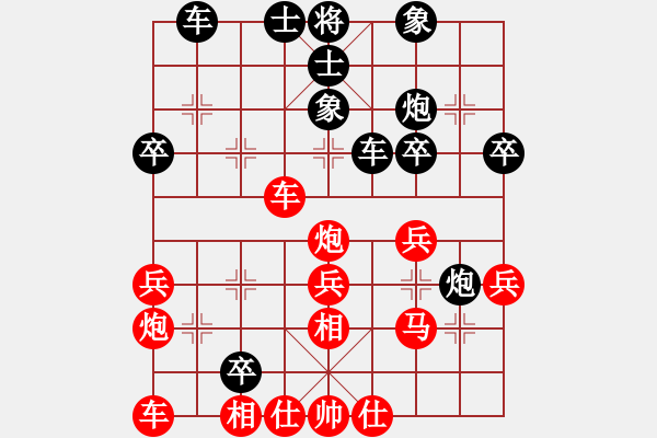 象棋棋譜圖片：中炮進(jìn)七兵對(duì)探頭炮平3路炮6 - 步數(shù)：40 