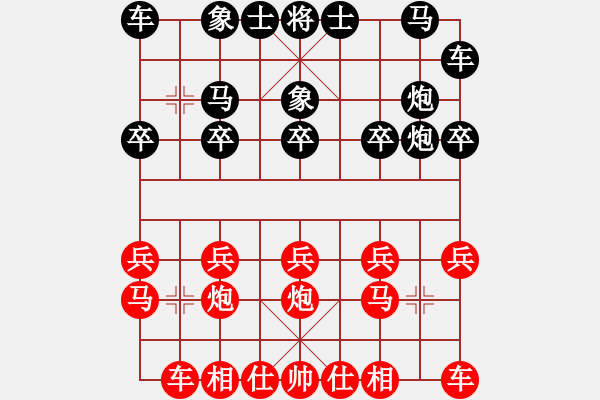 象棋棋譜圖片：淡淡的藍[紅] -VS- 浮動的冰山[黑] - 步數(shù)：10 