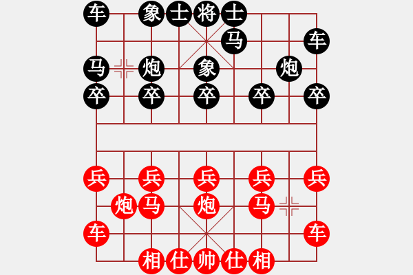 象棋棋譜圖片：橫才俊儒[292832991] -VS- 有點水平[1422967840] - 步數(shù)：10 