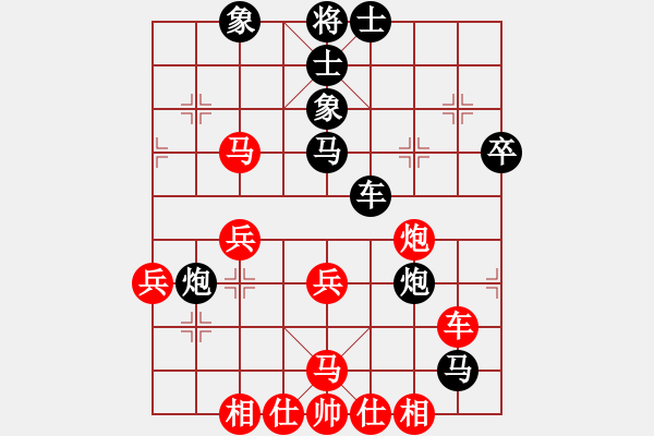 象棋棋譜圖片：毒蝎(月將)-負-唯一的第一(日帥) - 步數(shù)：40 