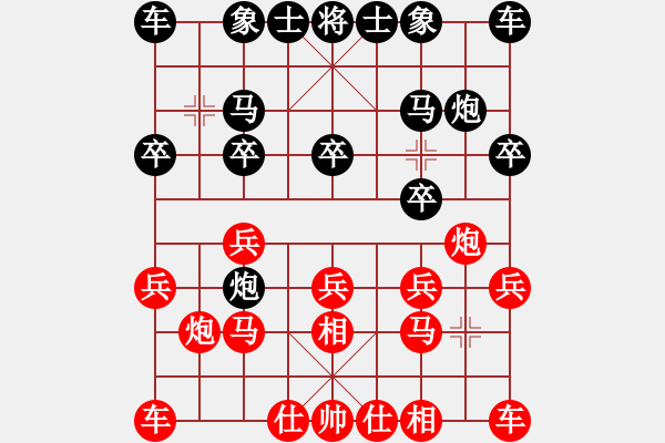 象棋棋譜圖片：《學(xué)習(xí)大師后手》屏風(fēng)馬互進(jìn)7卒右炮過河壓馬破右炮巡河中相雙正馬 - 步數(shù)：10 