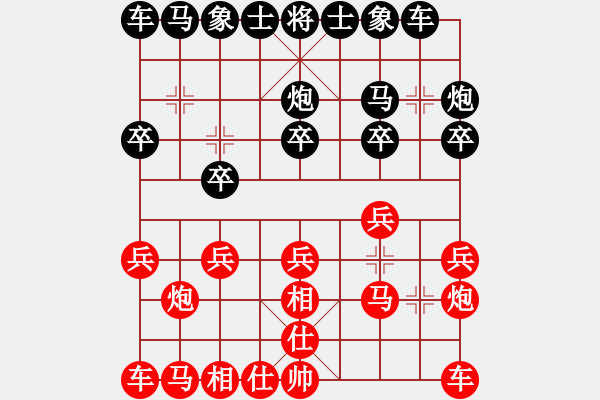 象棋棋譜圖片：張偉利先負(fù)假老練.pgn - 步數(shù)：10 