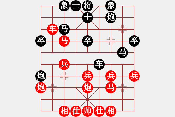 象棋棋譜圖片：bbboy002（業(yè)8-2） 先勝 柔情車馬炮（業(yè)8-2） - 步數(shù)：30 