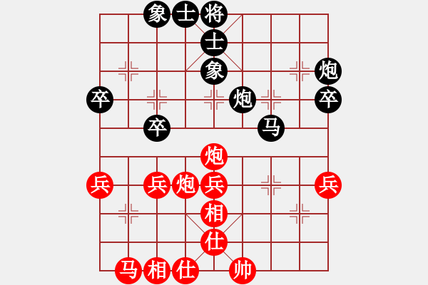 象棋棋譜圖片：獨(dú)臂神尼(9段)-和-八閩神勇(9段) - 步數(shù)：40 