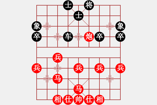 象棋棋譜圖片：再教育(2段)-勝-品棋笑俠(1段) - 步數(shù)：40 