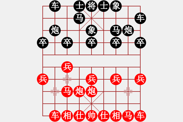 象棋棋譜圖片：燕塔第一刀[978229703] -VS- 山 雞下過四盤左右，今天終于開壺了 - 步數(shù)：10 