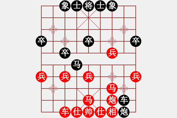 象棋棋譜圖片：hokcat(3段)-負(fù)-心中棋士(6級(jí)) - 步數(shù)：30 