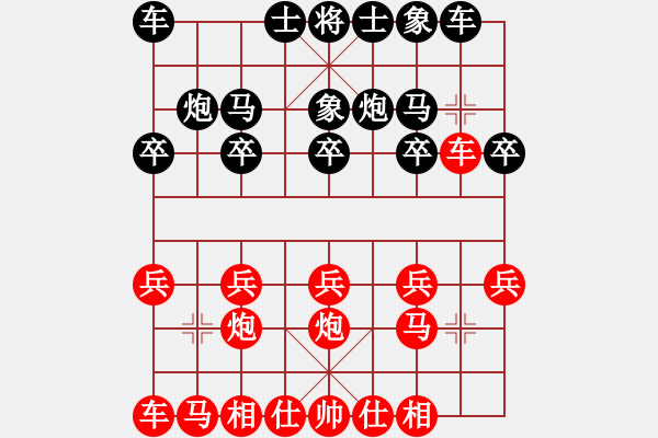象棋棋谱图片：郭一泽 红先和 陈婉欣 - 步数：10 
