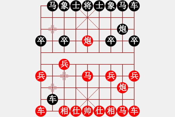 象棋棋譜圖片：初級(jí)棋士 VS 象棋愛(ài)好者 - 步數(shù)：10 