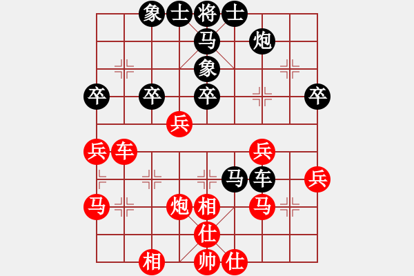 象棋棋譜圖片：周順發(fā)         先負(fù) 劉殿中         - 步數(shù)：40 